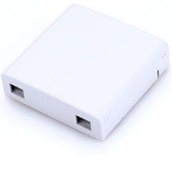 Indoor Wall Mounted 86*86mm Mini 2 Core FTTH Fiber Optic Termination Box